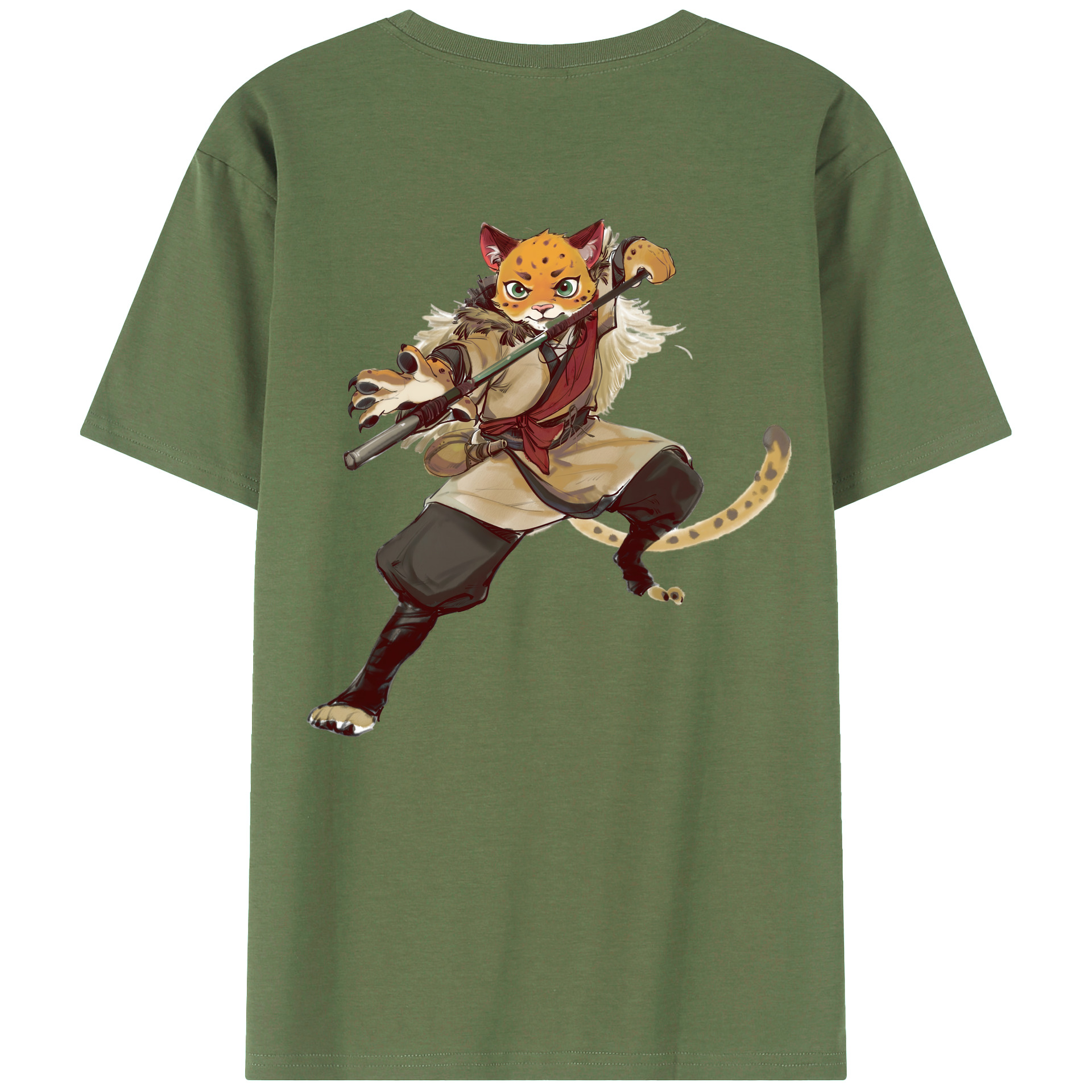 （画像用） Ne Zha 2 ナタ 魔童の大暴れ 綿100％ メンズ半袖Tシャツ（バックプリント） 通気性